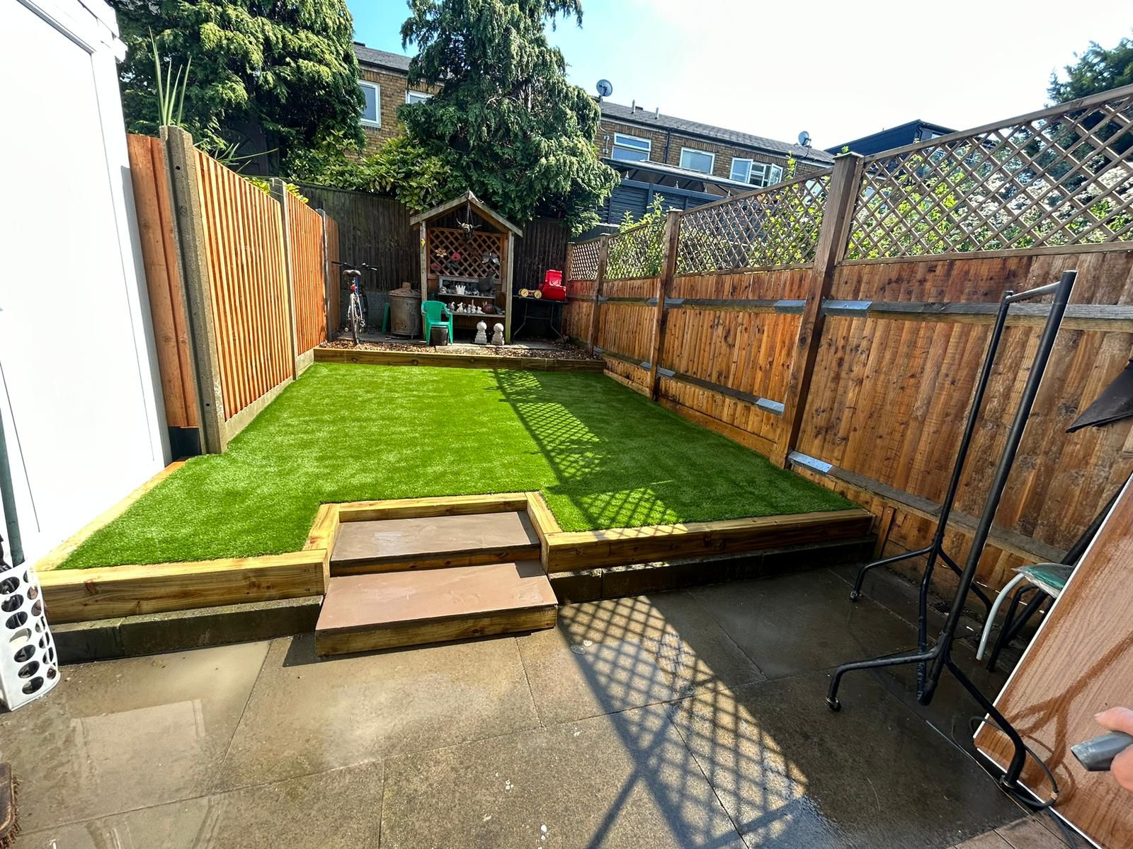 Terraced Garden with Retaining Walls